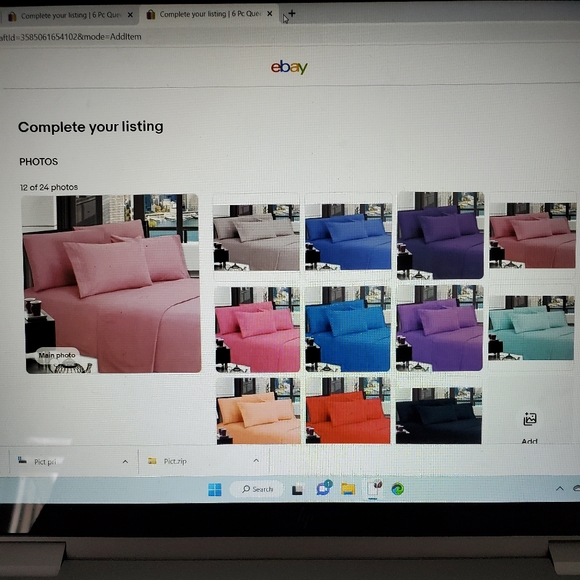 2 in one Quilt set purple with 6 pc sheet set - Picture 7 of 7